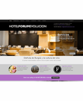 Página web para Hotel Fórum Evolución